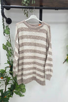 OVERSIZED STRIPED LONGLINE KNIT JUMPER