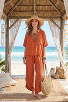 POCKET DETAIL TOP LOUGE SET