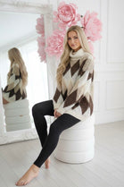 ARGYLE TURTLENECK JUMPER