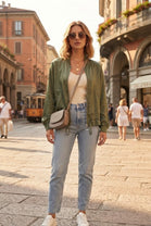 LIGHTWEIGHT SATIN BOMBER JACKET