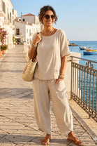 COTTON TEXTURED CO ORD