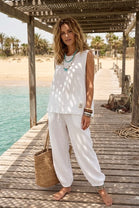 CHEESE CLOTH TWO-PIECE LOUNGE SET