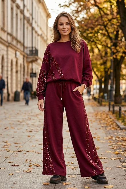SEQUIN DETAIL LOUNGE SET