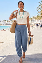 JERSEY STRETCH HAREM TROUSERS