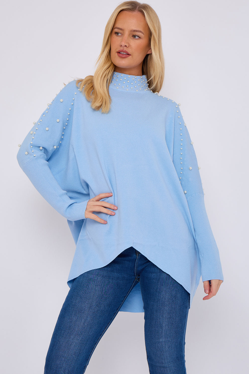 PEARL EMBELLISHED HIGHNECK JUMPER (15066358907264)