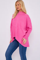 PEARL EMBELLISHED HIGHNECK JUMPER (15066362347904)