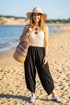 VISCOSE BARREL TROUSER