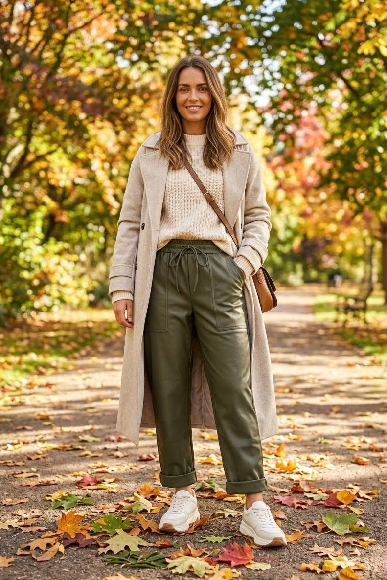 PU DRAWSTRING TROUSER