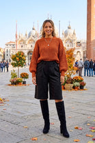 SUEDE BERMUDA SHORTS