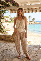 LEOPARD PRINT HAREM TROUSER