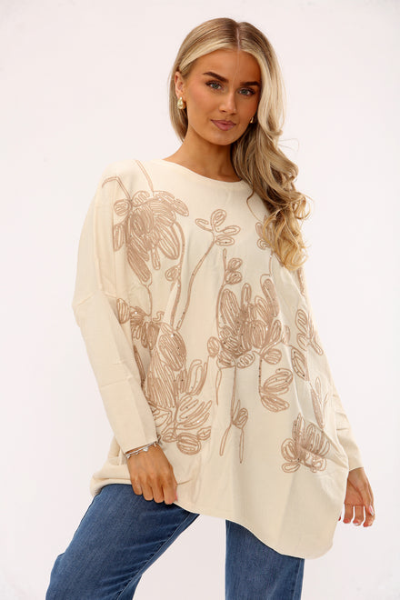 EMBROIDERED DETAIL JUMPER (15334211256704)