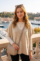HEART STUDED KNITTED TANK TOP