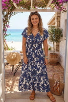 LEAF PRINT BUTTON MAXI(MIXED COLOUR PACK)