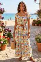 TROPICAL PRINT BUTTON MAXI(MIXED COLOUR PACK)