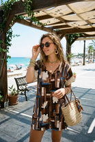 ABSTRACT GEOMETRIC PRINT PLAYSUIT