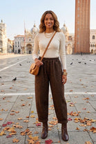 LEOPARD PRINT STRETCH MAGIC TROUSER