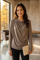 JERSEY DRAPE TOP