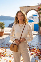 LACE SLEEVE KNIT JUMPER