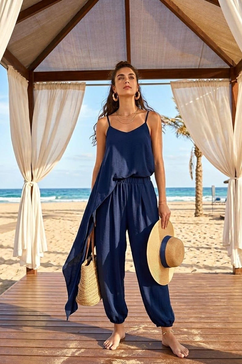 ASYMMETRIC CAMI TUNIC AND JOGGER LOUNGEWEAR