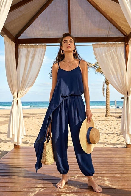 ASYMMETRIC CAMI TUNIC AND JOGGER LOUNGEWEAR