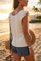EMBROIDERED BACK DETAIL TOP