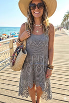 HIGH LOW CROCHET CAMI 2-IN-1 DRESS