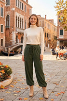 CORDUROY HAREM DRAWSTRING TROUSER