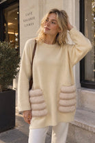 FUR POCKET OVERSIZED JUMPER