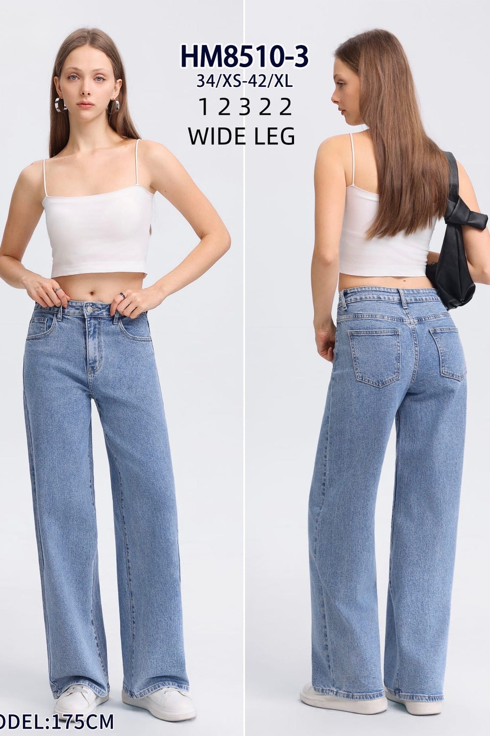 DENIM WIDE LEG JEANS