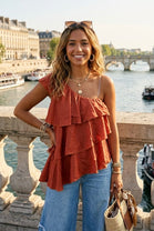 ONE SHOULDER TIERED TOP
