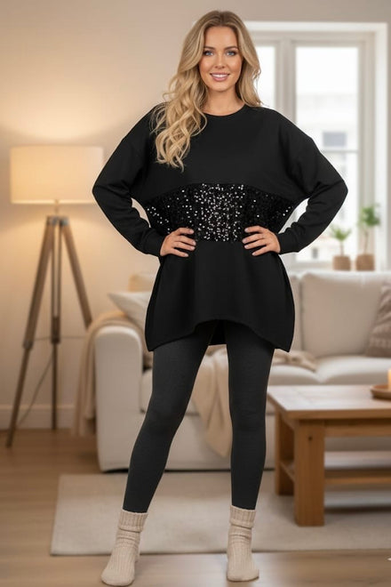 DETAIL SEQUIN ZIP SWEAT (15357435445632)