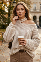 CUT-OUT STRIPE JUMPER