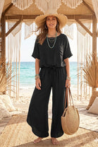 POCKET DETAIL TOP LOUGE SET