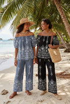 PRINTED OFF SHOULDER SET(MIXED COLOUR PACK)