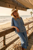 EMBROIDERED PRINTED LINEN SET