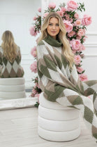 ARGYLE TURTLENECK JUMPER