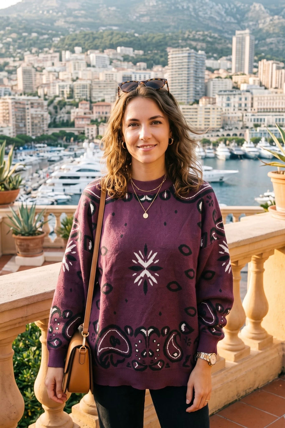 BANDANA PRINT OVERSIZED JUMPER