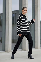 COLLAR STRIPE OVERSIZED JUMPER (15364345463168)