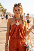 HALTER NECK STONE DETAIL TOP