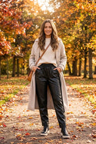 PU DRAWSTRING TROUSER