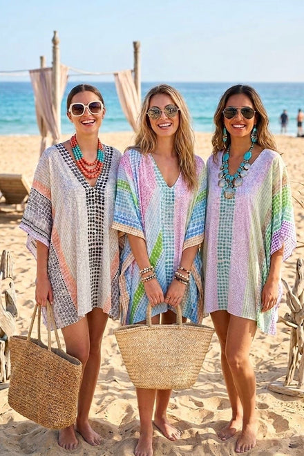 MULTI COLOUR PRINT SILK COVERUP ( MIX PACK )