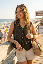 EMBRIDERY LACE TRIM WAISTCOAT
