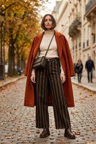 DADFIT STRIPE  BROWN JEANS