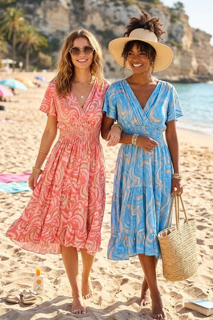 SWIRL PRINT DRESS (MIXED COLOUR PACK)