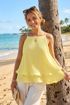 CAMI PLEATED TIERED TOP