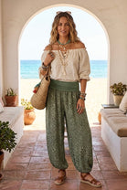 LEOPARD PRINT HAREM TROUSER