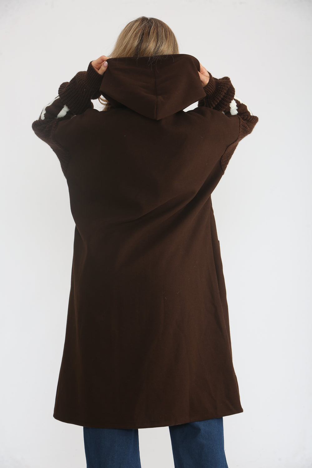 LOVE KNITTED SLEEVE COAT