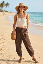 CHEESE CLOTH BARREL TROUSER