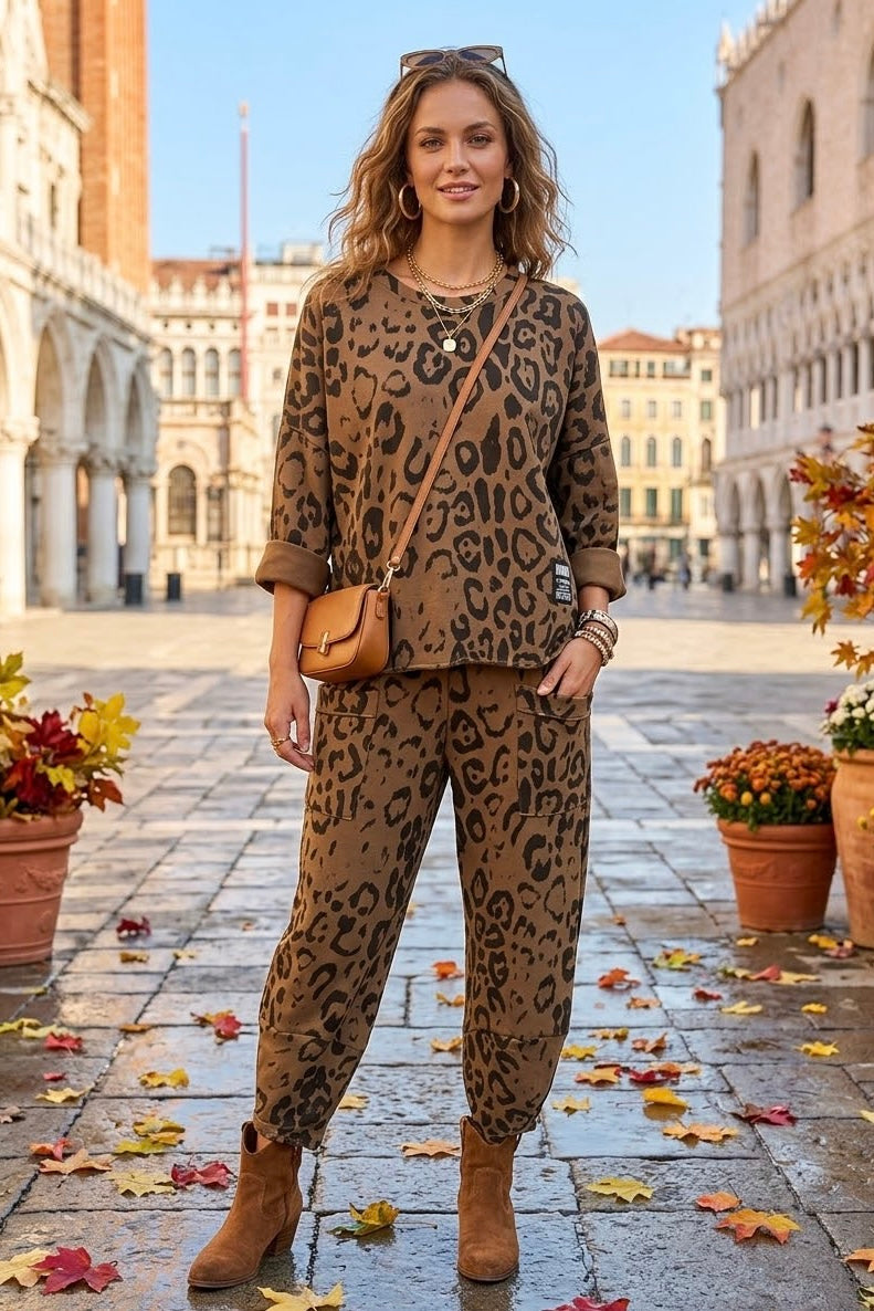 LEOPARD PRINT BARREL LEG SCUBA SET