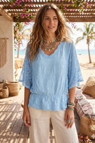 EMBROIDERED LACE BLOUSE